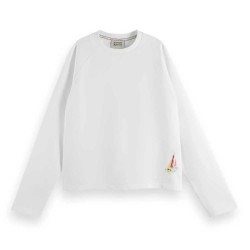 блуза,дамски,блузи,scotch,&,soda,raglan,sweatshirt,white