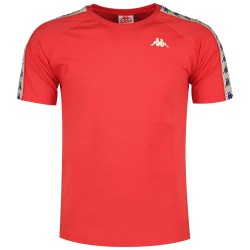 тениска,детски,тениски,kappa,coen,slim,222,banda,short,sleeve,t,shirt,red,white,antique,(red)