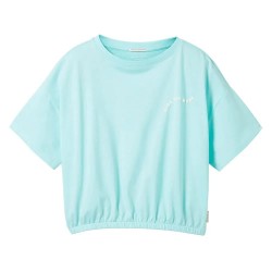 тениска,детски,тениски,tom,tailor,cropped,printed,short,sleeve,t,shirt,blue,(soft,blue,lagoon)
