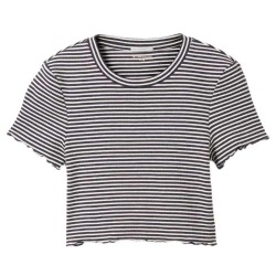 тениска,детски,тениски,tom,tailor,cropped,striped,rib,short,sleeve,t,shirt,multicolor,(navy,white,fine,stripe)