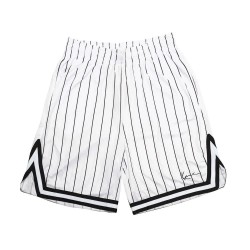 Къси панталони Karl kani Small Signature Pinstripe Mesh shorts - White (White / Black) къси,панталони,мъжки,панталони,karl,kani,small,signature,pinstripe,mesh,shorts,white,(white,black)