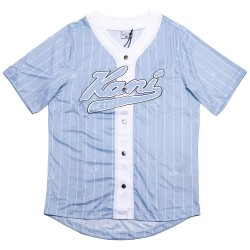 риза,с,къс,ръкав,мъжки,ризи,karl,kani,varsity,logo,pinstripe,baseball,short,sleeve,shirt,blue