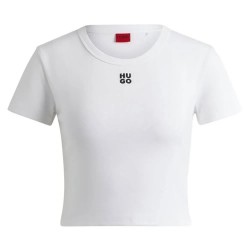 тениска,дамски,тениски,hugo,delanor,10258222,short,sleeve,t,shirt,white
