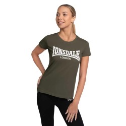 тениска,дамски,тениски,lonsdale,cartmel,short,sleeve,t,shirt,green,(olive,white)