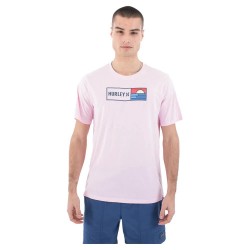 тениска,мъжки,тениски,hurley,everyday,box,waves,short,sleeve,t,shirt,pink,(lollipop,heather)