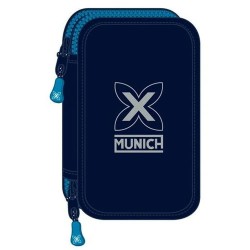 канцеларски,принадлежности,safta,double,filling,munich,nautic,pencil,case,28,units,blue,(multicolor)