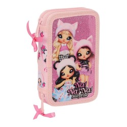 канцеларски,принадлежности,safta,double,filling,nanana,fabulous,pencil,case,28,units,pink,(multicolor)