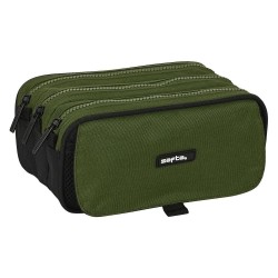 канцеларски,принадлежности,safta,large,triple,dark,forest,pencil,case,green,(multicolor)