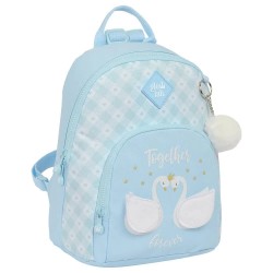 раница,раници,safta,612313846,mini,glowlab,swans,9.75l,27x33x10,cm,backpack,multicolor,(blue)