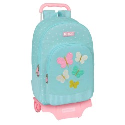 раница,раници,safta,recycled+moos,butterflies,wheeled,backpack,blue,(multicolor)
