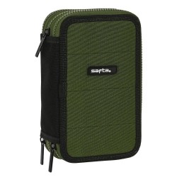 канцеларски,принадлежности,safta,triple,filling,dark,forest,pencil,case,36,units,green,(multicolor)