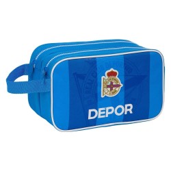 несесер,тоалетни,принадлежности,safta,with,2,zippers,real,deportivo,de,la,coruña,wash,bag,multicolor,(blue)