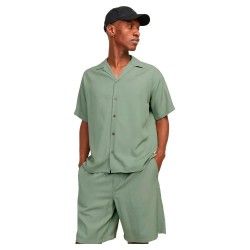 риза,с,къс,ръкав,мъжки,ризи,jack,&,jones,aaron,tencel,resort,short,sleeve,shirt,green,(lily,pad,fit,relax,fit)