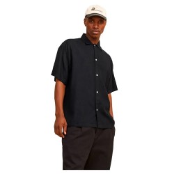 риза,с,къс,ръкав,мъжки,ризи,jack,&,jones,faro,linen,oversized,short,sleeve,shirt,black,(black)