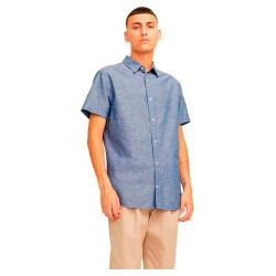 риза,с,къс,ръкав,мъжки,ризи,jack,&,jones,linen,short,sleeve,shirt,blue,(faded,denim)