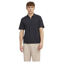 мъжки,блузи,с,яка,jack,&,jones,mac,zip,short,sleeve,polo,dark,navy,(black)