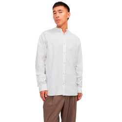 риза,с,дълъг,ръкав,мъжки,ризи,jack,&,jones,summer,band,linen,long,sleeve,shirt,white