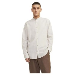 риза,с,дълъг,ръкав,мъжки,ризи,jack,&,jones,summer,band,linen,long,sleeve,shirt,crockery,(beige)