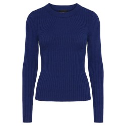 блуза,дамски,пуловери,дамски,плетени,дрехи,pieces,crista,17115047,sweater,blue,(bellwether,blue)