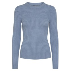 Блуза Pieces Crista 17115047 sweater - Blue (Faded Denim) блуза,мъжки,пуловери,дамски,пуловери,pieces,crista,17115047,sweater,blue,(faded,denim)