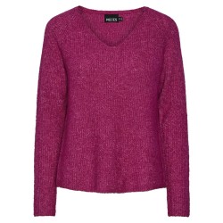 блуза,дамски,пуловери,дамски,плетени,дрехи,pieces,ellen,v,neck,sweater,pink,(festival,fuchsia)