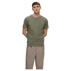 тениска,мъжки,тениски,selected,aspen,slub,short,sleeve,t,shirt,vetiver,(green)