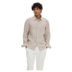 риза,с,дълъг,ръкав,мъжки,ризи,selected,regkylian,long,sleeve,shirt,beige