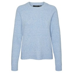блуза,дамски,пуловери,дамски,плетени,дрехи,vero,moda,doffy,sweater,blue,jasper,detail,melange,(blue)