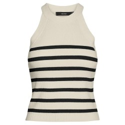 тениска,дамски,тениски,vero,moda,saba,rib,sleeveless,t,shirt,beige,(birch,stripes,w,black)