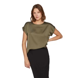 дамски,блузи,дамски,ризи,vila,ellette,short,sleeve,blouse,dusty,olive,(green)