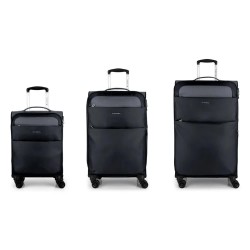 Gabol Cloud Soft Spinner 31/61/91L trolley bag 3 units - Black (Black) куфари,gabol,cloud,soft,spinner,31,61,91l,trolley,bag,3,units,black,(black)