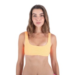 дамски,бански,костюми,hurley,solid,soft,scrunch,pull,on,bikini,top,sunrise,(yellow)