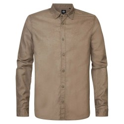 риза,с,дълъг,ръкав,мъжки,ризи,petrol,industries,sil403,long,sleeve,shirt,dark,sand,(beige)