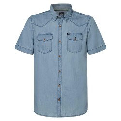 риза,с,къс,ръкав,мъжки,ризи,petrol,industries,sis421,short,sleeve,shirt,blue