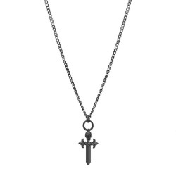 бижутерия,police,pejgn2112802,necklace,silver,(black)