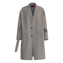 Палто HUGO Mars2421 coat - Beige (Light / Pastel Grey) палто,мъжки,якета,hugo,mars2421,coat,beige,(light,pastel,grey)