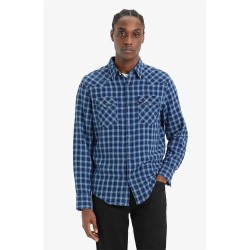 риза,с,дълъг,ръкав,мъжки,ризи,levi's®,barstow,western,standard,long,sleeve,shirt,blue