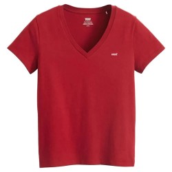 тениска,дамски,тениски,levi´s,®,perfect,short,sleeve,v,neck,t,shirt,red,sundried,tomato,0078,(red)