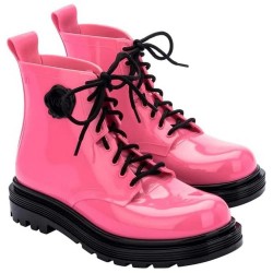 обувки,дамски,боти,дамски,високи,обувки,за,ходене,melissa,coturno,+,victor,&,rolf,rain,boots,pink,(pink,black)