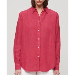 риза,с,дълъг,ръкав,дамски,блузи,дамски,ризи,superdry,casual,linen,boyfriend,long,sleeve,shirt,pink,(electric,pink)
