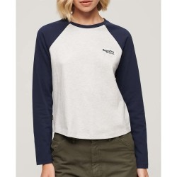 тениска,дамски,тениски,superdry,essential,logo,baseball,long,sleeve,t,shirt,richest,navy,glacier,grey,marl,(beige)