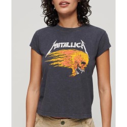 тениска,дамски,тениски,superdry,metallica,cap,band,short,sleeve,t,shirt,black,(mid,backstage,black)