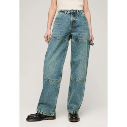 панталони,дамски,панталони,superdry,mid,rise,denim,carpenter,pants,blue