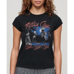 тениска,дамски,тениски,superdry,motley,crue,cap,band,short,sleeve,t,shirt,mid,amp,black,(black)
