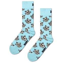 чорапи,мъжки,чорапи,happy,socks,cat,crew,socks,light,blue,(multicolor)