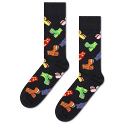 чорапи,мъжки,чорапи,happy,socks,disco,shoes,crew,socks,multicolor,(black)