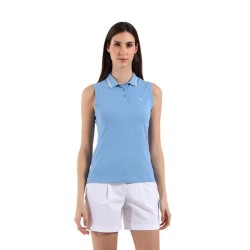Chervo Amaca Woman Sleeveless Polo - Blue (Light Blue) дамски,блузи,с,яка,chervo,amaca,woman,sleeveless,polo,blue,(light,blue)