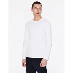 тениска,мъжки,тениски,armani,exchange,8nzm77,zja5z,long,sleeve,t,shirt,white