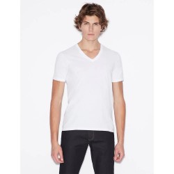 тениска,мъжки,тениски,armani,exchange,8nzt75,zja5z,short,sleeve,v,neck,t,shirt,white,(white)