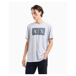 тениска,мъжки,тениски,armani,exchange,8nztck,z8h4z,short,sleeve,v,neck,t,shirt,grey,(heather,grey)